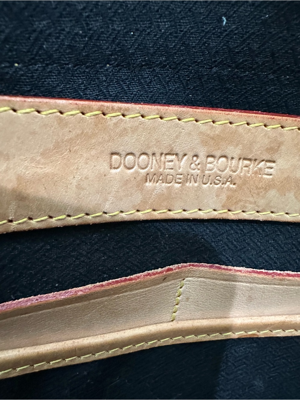 Vintage Dooney & Bourke Cabriolet USA Canvas & Leather Satchel Crossbody Bag - Picture 14 of 16